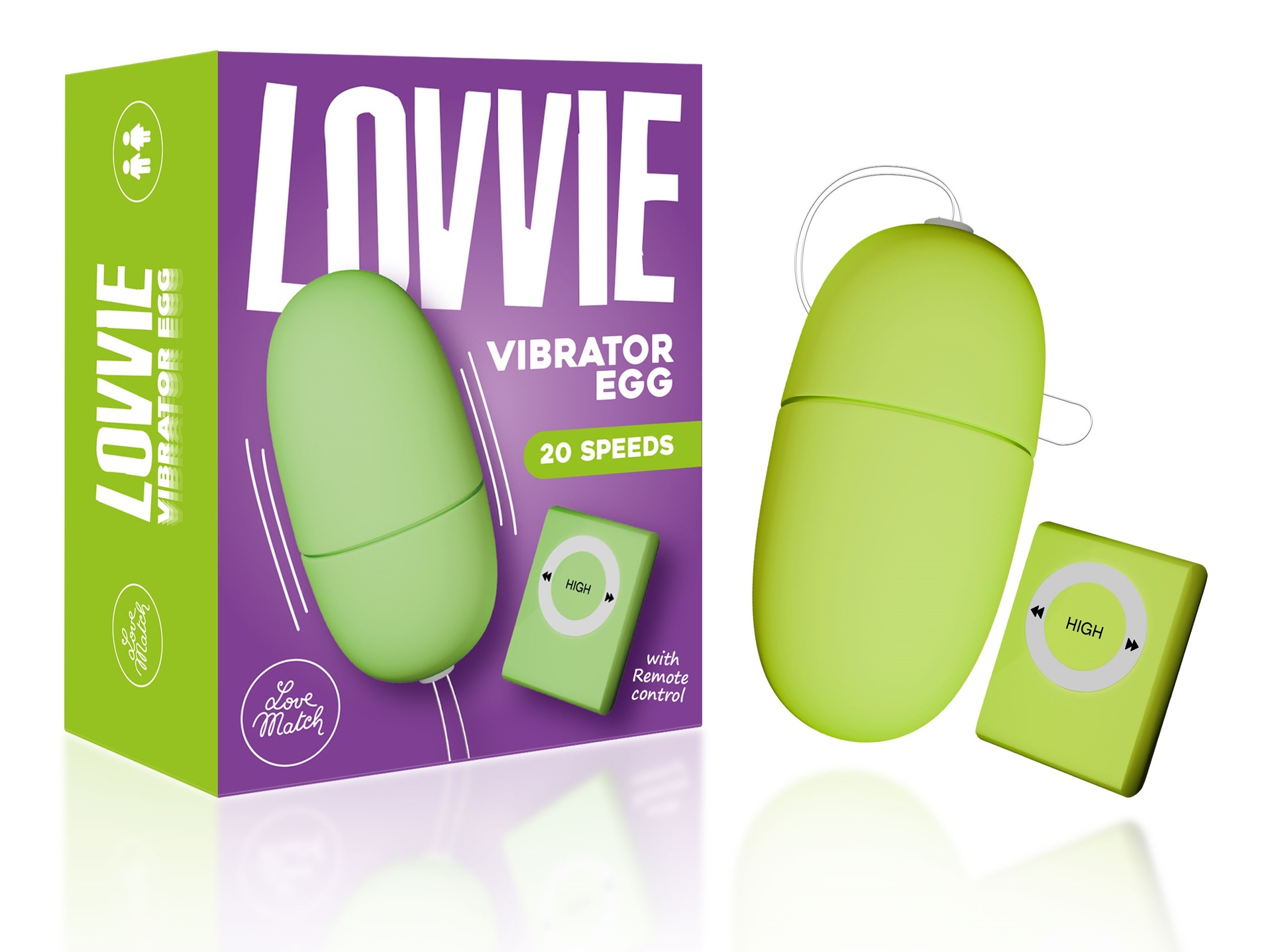Love Match Lovvie ovetto vibrante mini silicone 20 modi