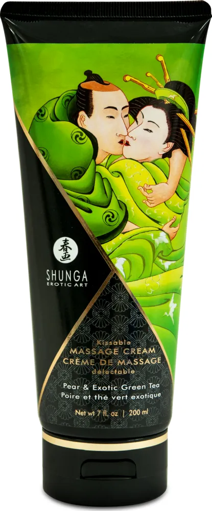 Shunga crema massaggio commestibile pera green tea 200 ml