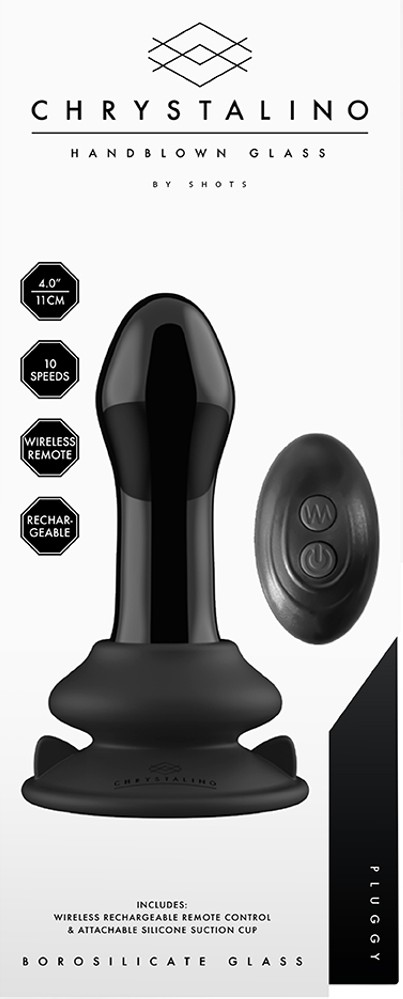 Chrystalino Pluggy plug anale vibrante in vetro