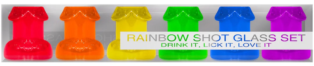 Kheper Games Rainbow Shot Glass bicchierini 6 pezzi pene