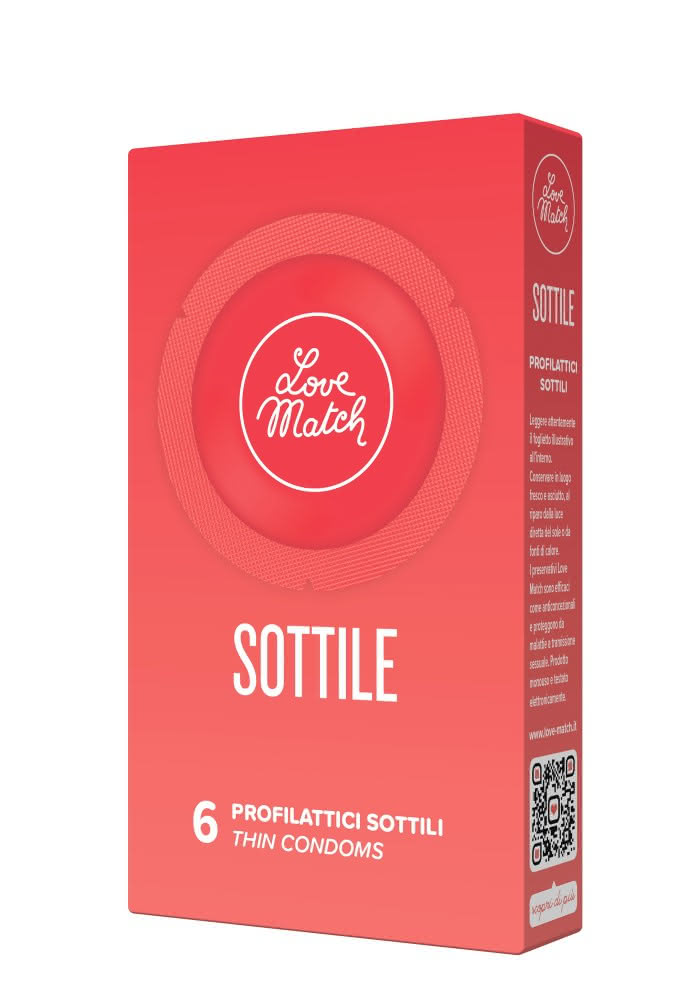 Love Match Sottile preservativi ultrasottili 6 pezzi