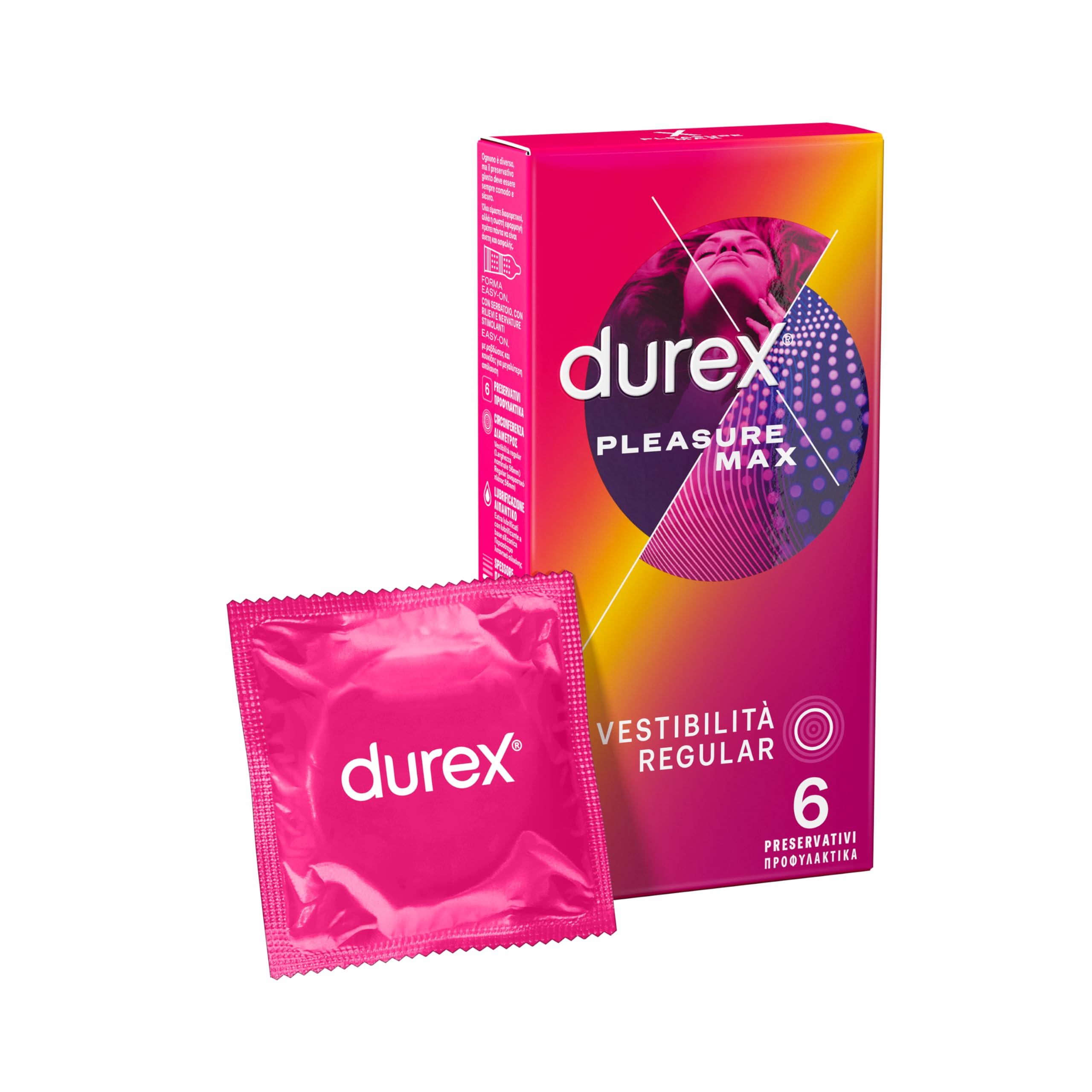 Durex Intense Pleasure Max Preservativi 12 Pezzi Stimolanti