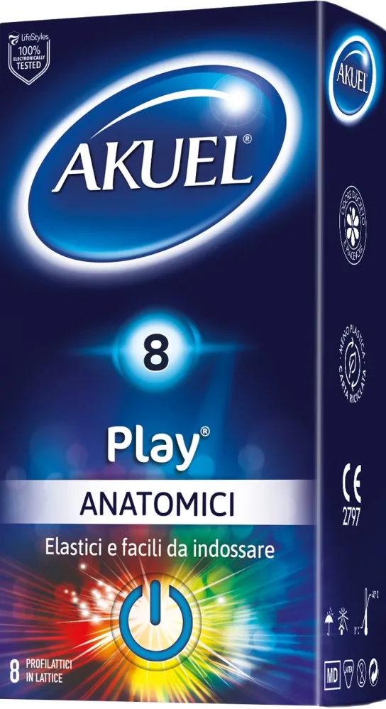 Akuel Play preservativi resistenti 12 pezzi lattice Easy-Fit