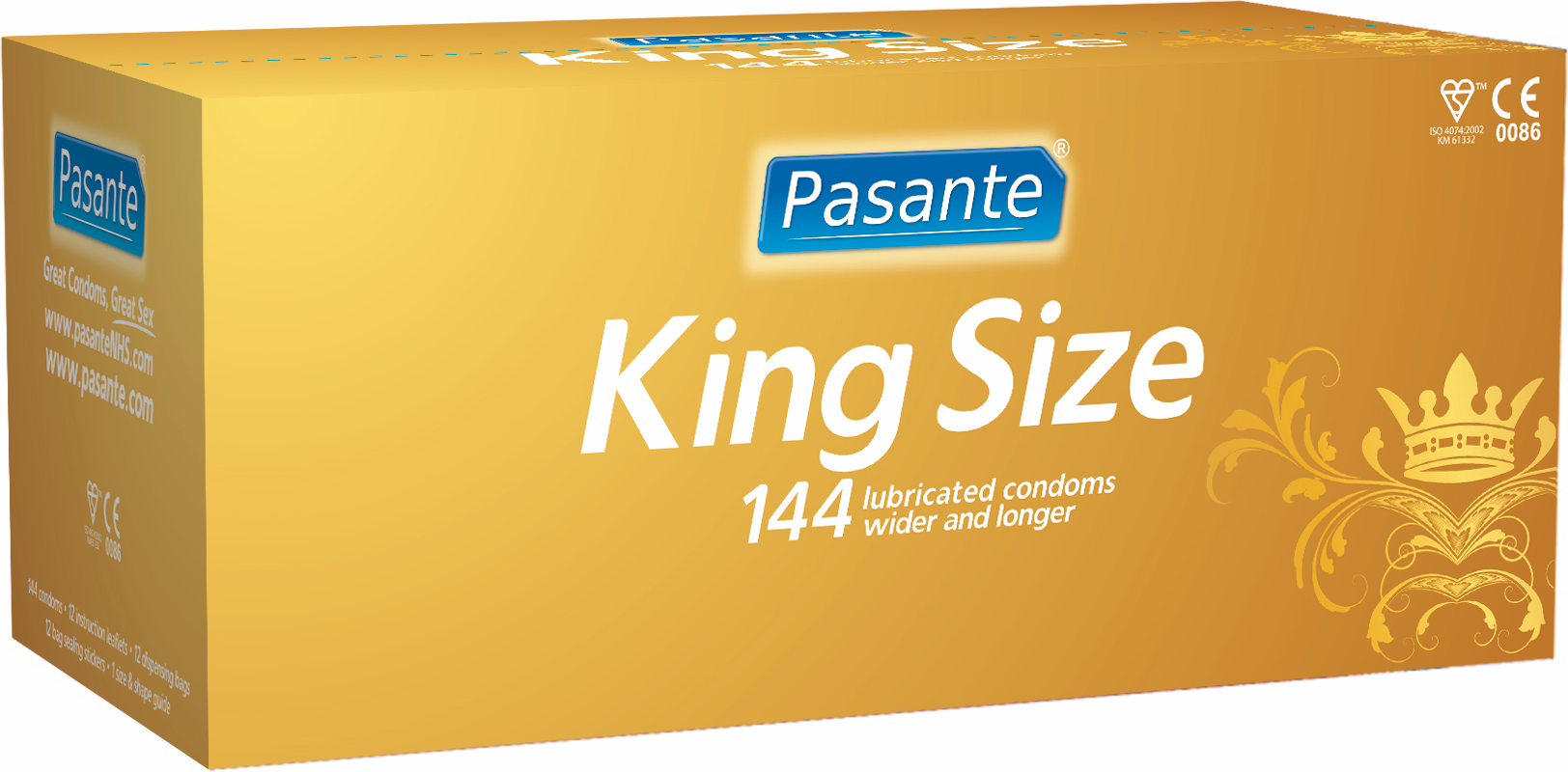 Pasante King Size preservativi XXL 144 pezzi