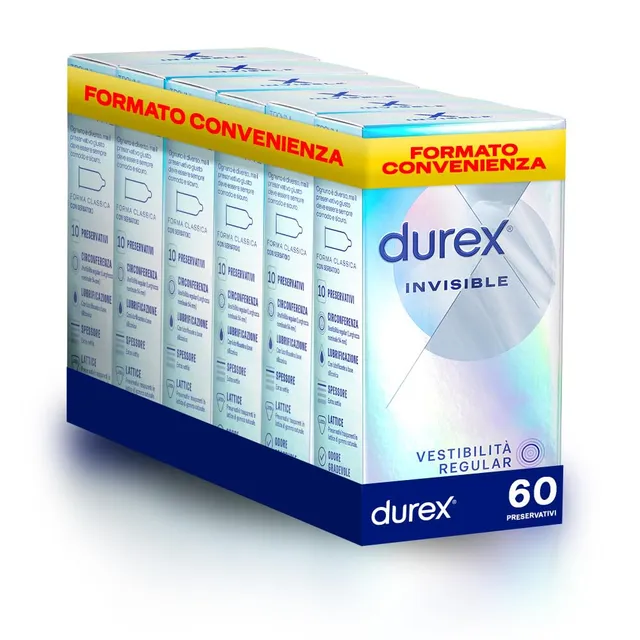 Durex Invisible preservativi ultrasottili 60 pezzi