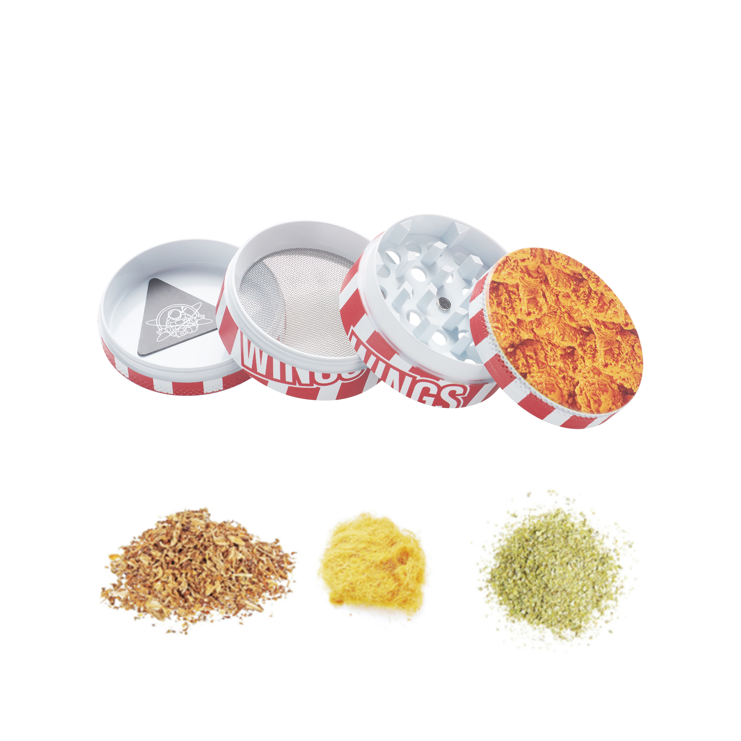 Champ High grinder metallo 50 mm 4 parti