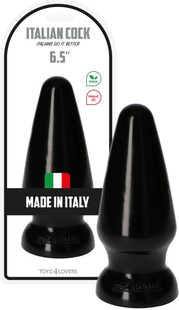 Toyz4Lovers Adamo Black plug anale nero 7 cm ventosa