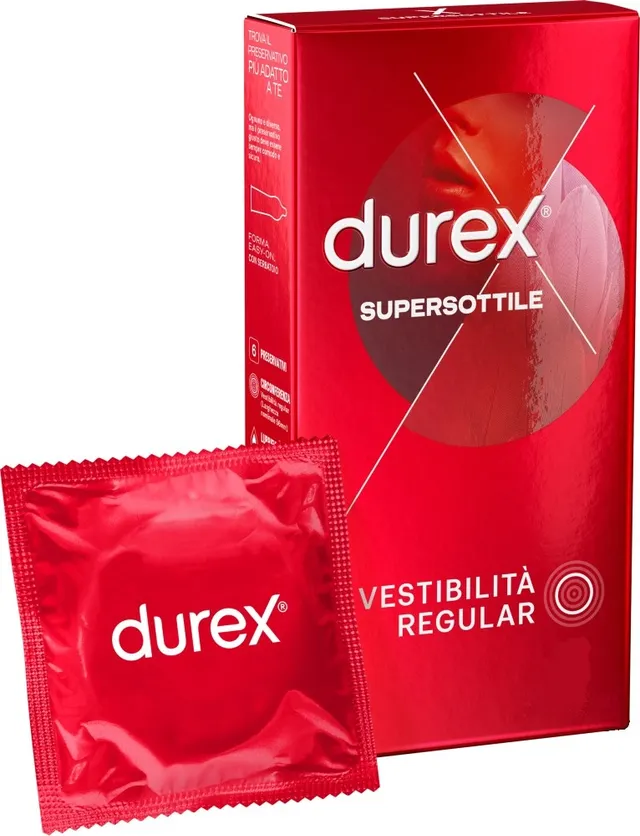Durex Supersottile Regular preservativi sottili 6 pezzi