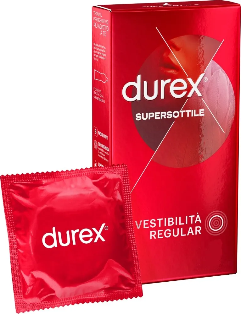 Durex Supersottile Regular preservativi sottili 6 pezzi