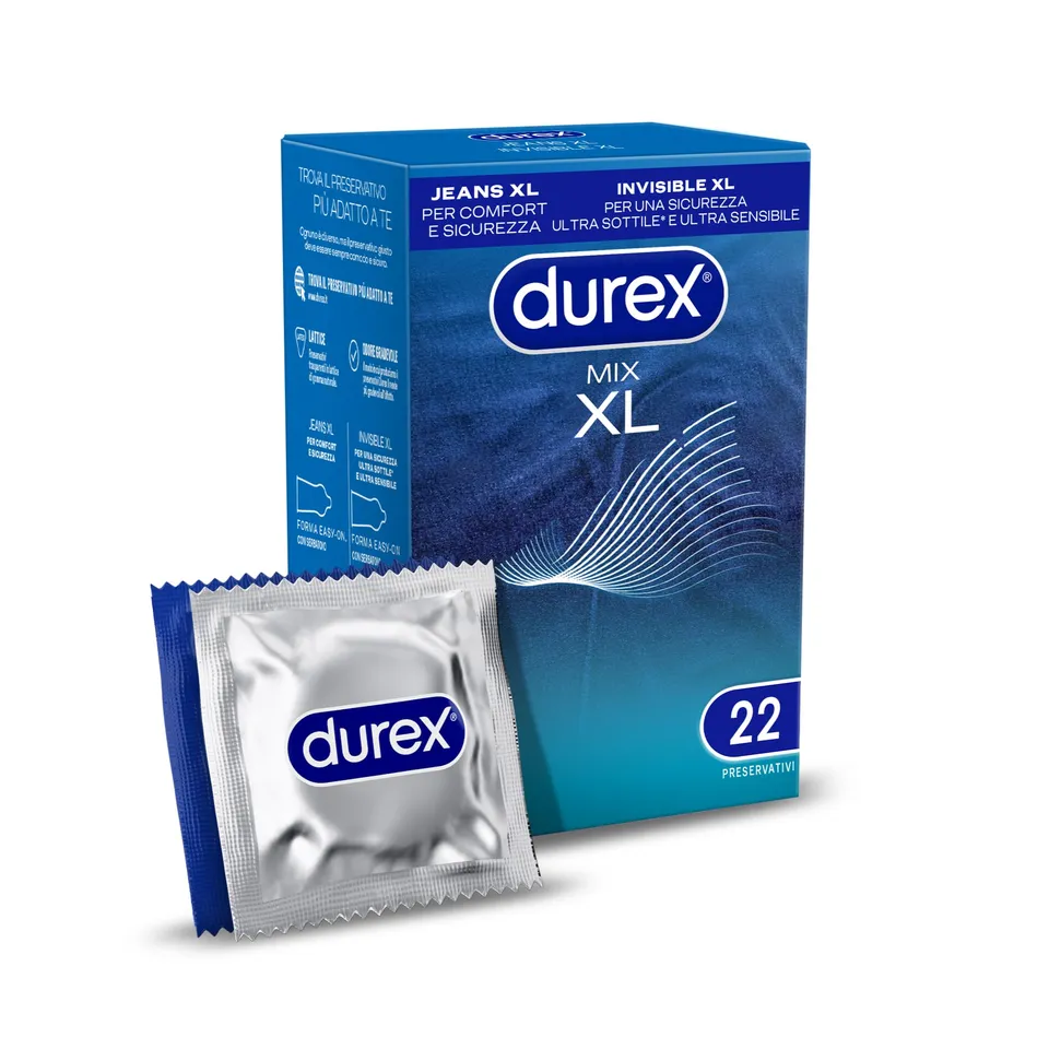 Durex Mix XL preservativi 22 pezzi extra-large