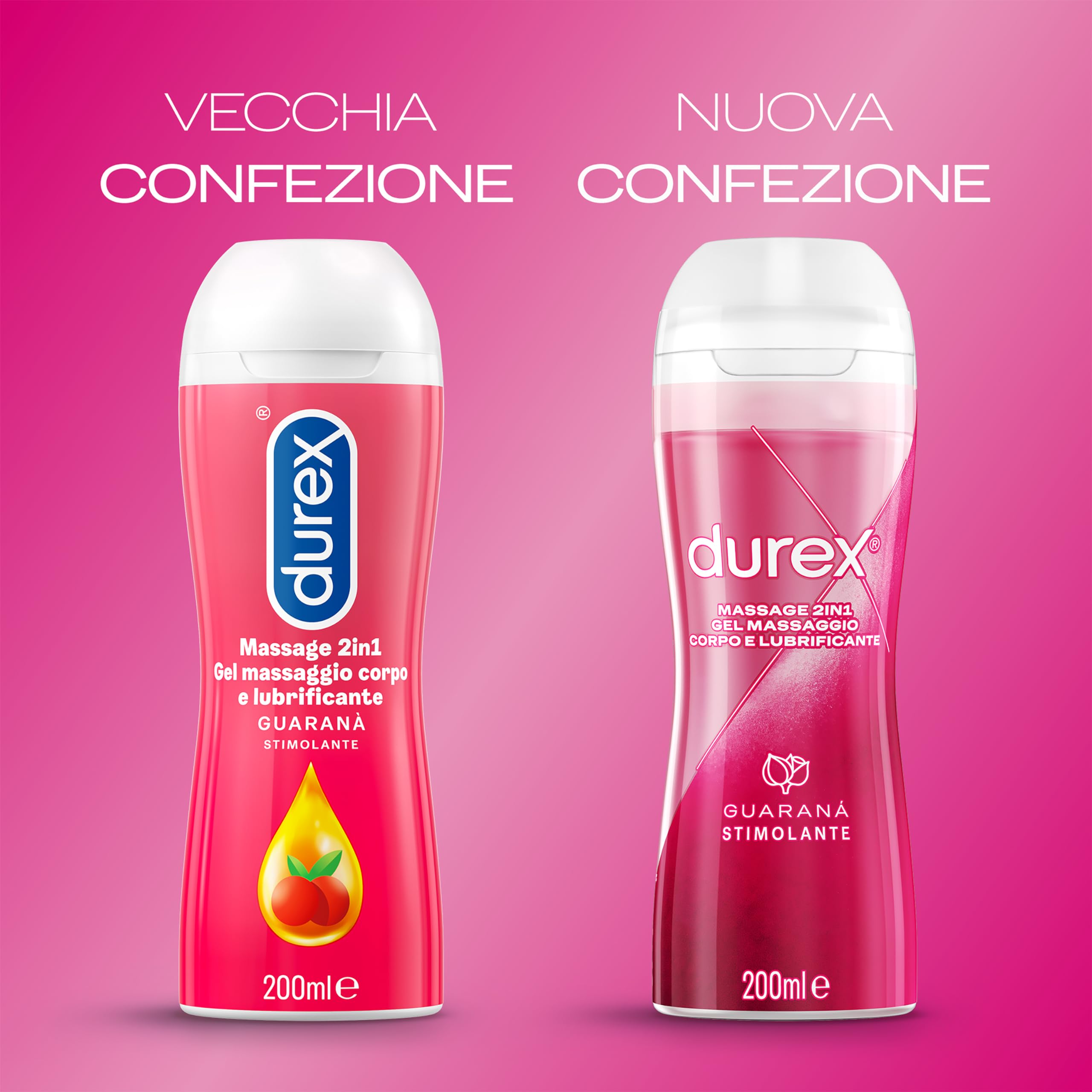 Durex Massage 2in1 Guaranà gel 3x200 ml base acqua