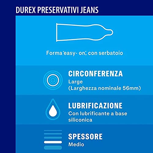 Durex Jeans preservativi + Massage 2in1 set 27pz+200ml