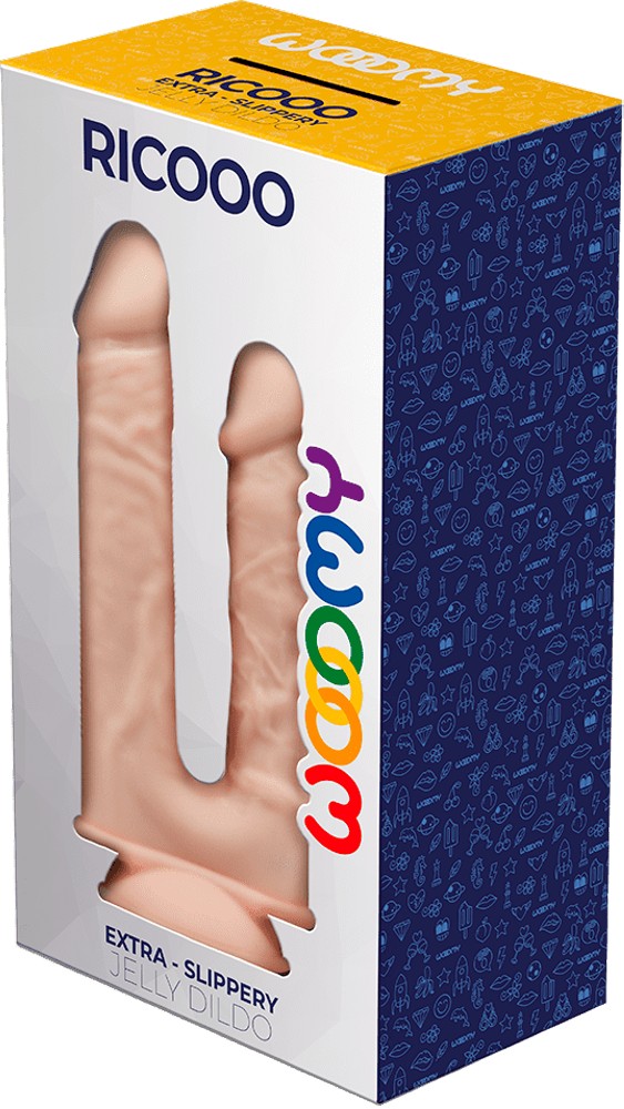 Wooomy Ricooo dildo doppio realistico jelly con ventosa