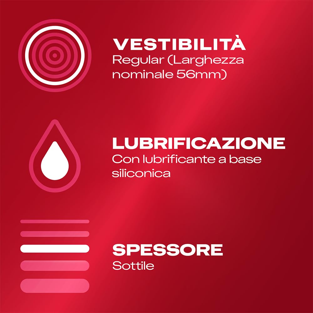 Durex Supersottile preservativi regular 60 pezzi sottili