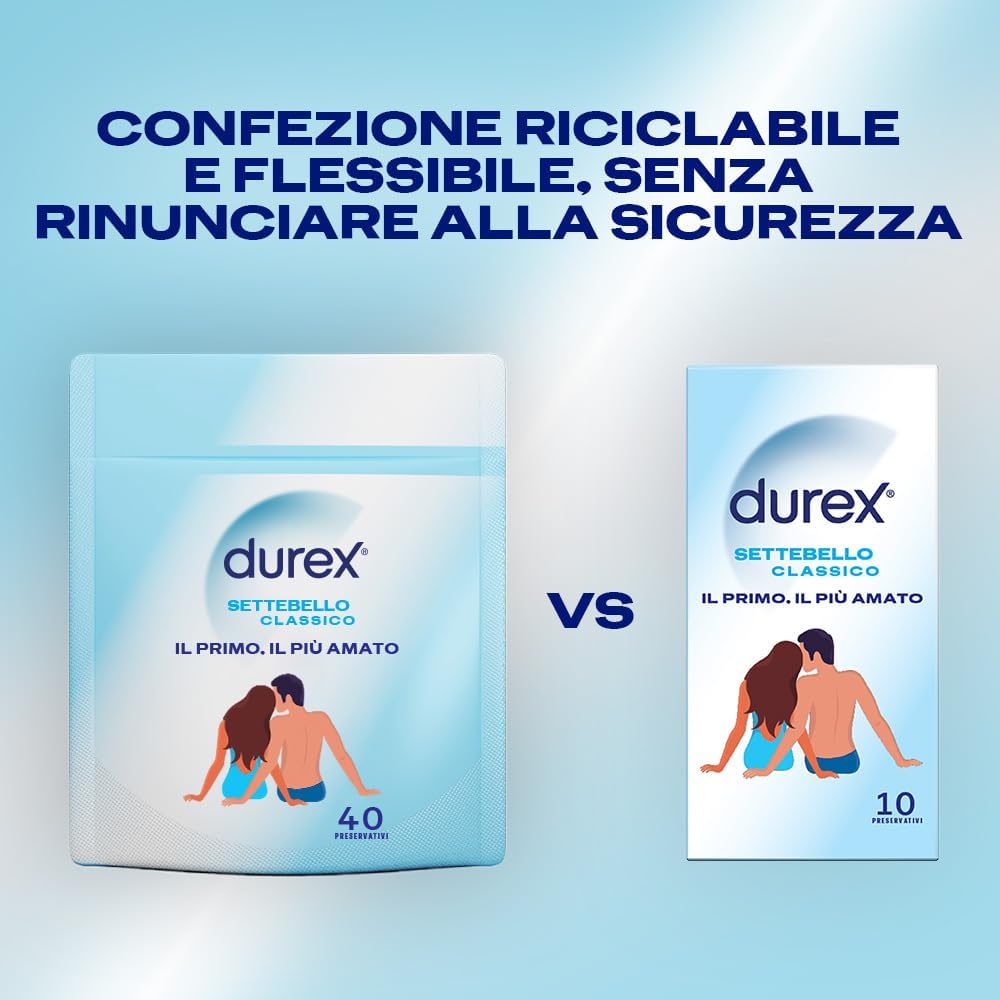 Durex Settebello Classico Preservativi 40 Pezzi Standard