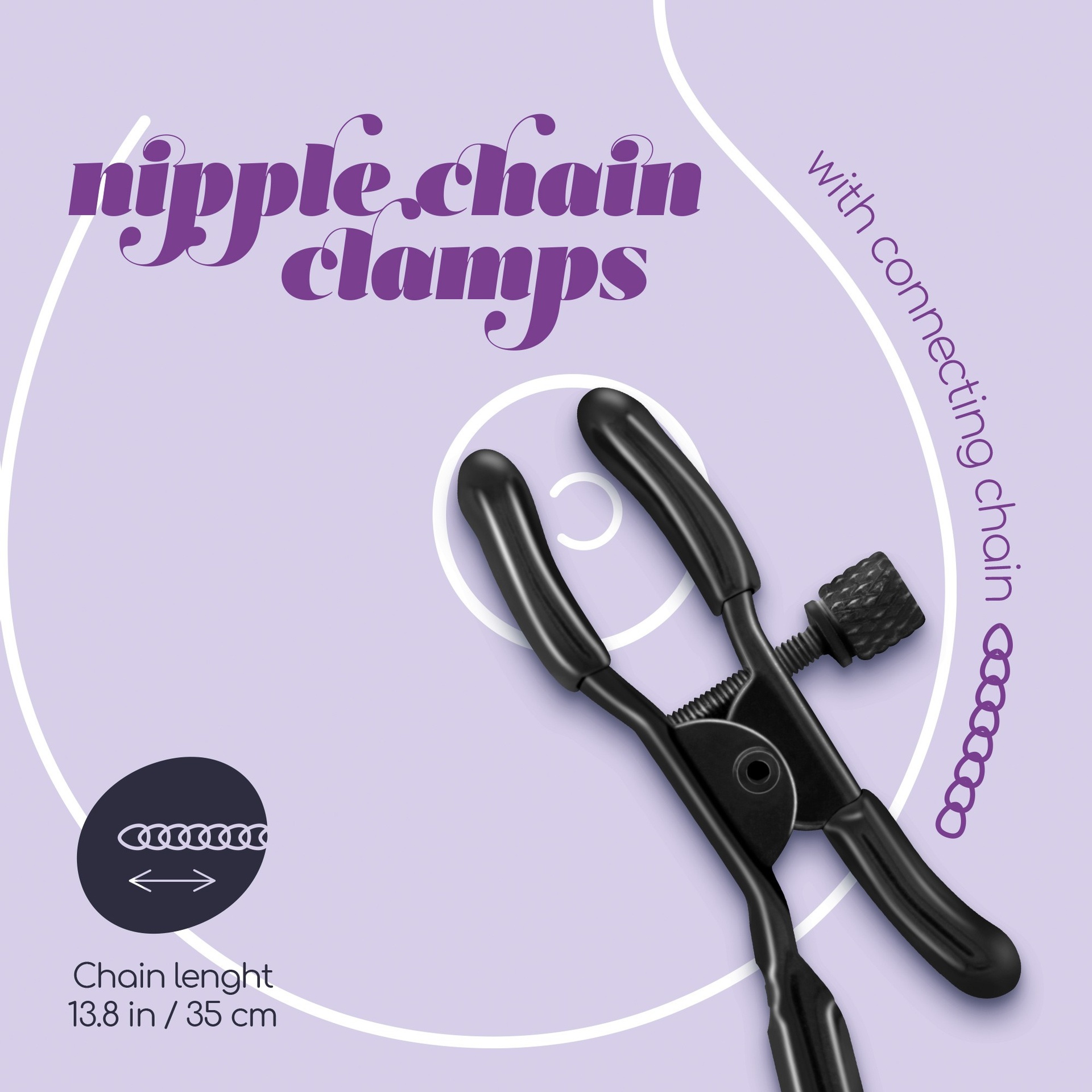 Crushious Nipple Chain Clamps pinzette capezzoli regolabili