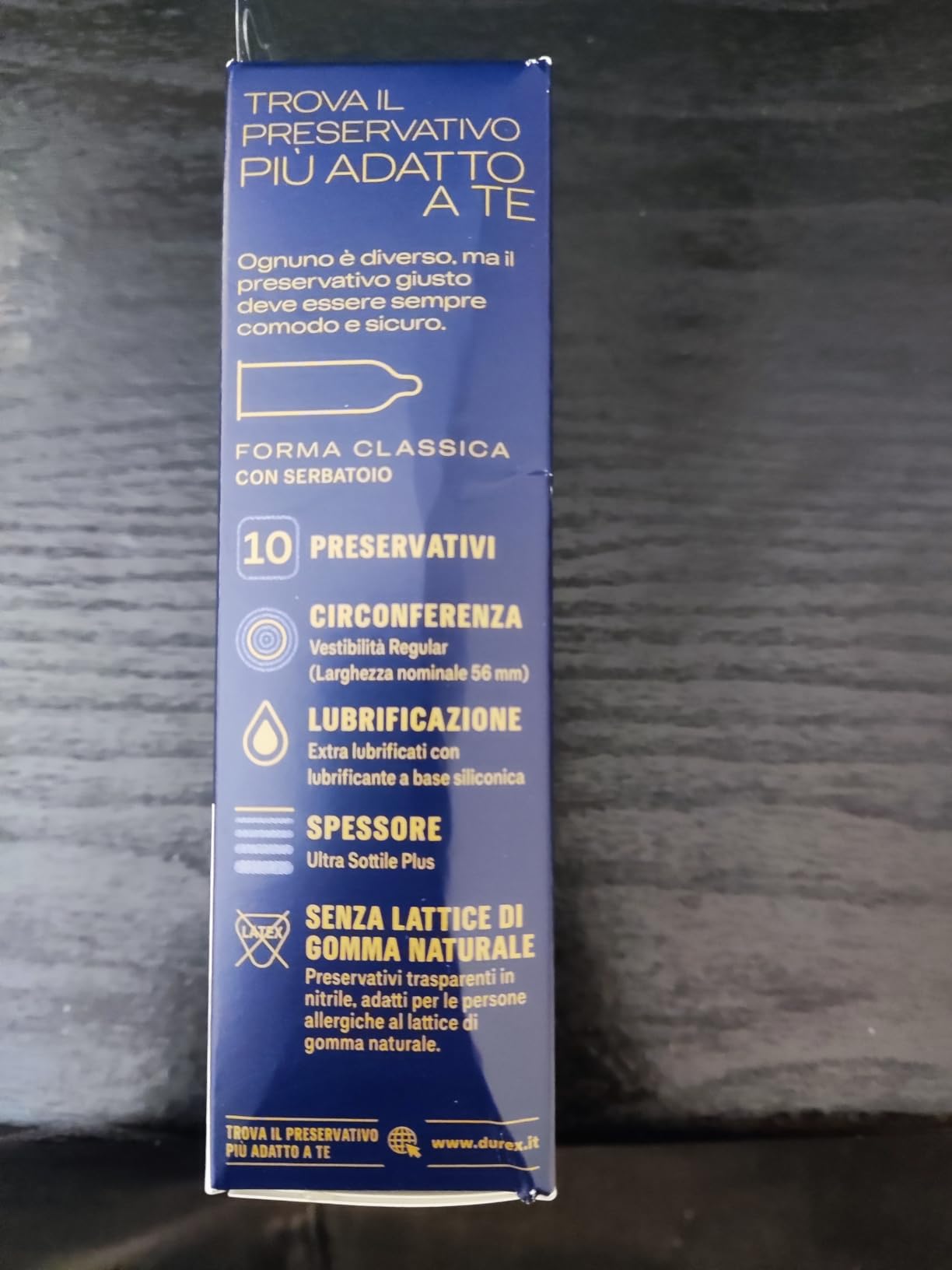 Durex Nude Sensation preservativi nitrile 10 pezzi senza lattice