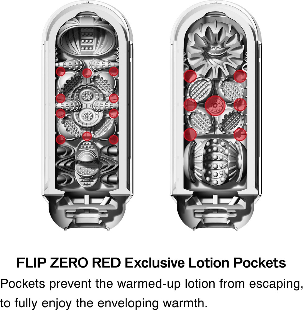Tenga Flip Zero Red masturbatore uomo set con Warmer