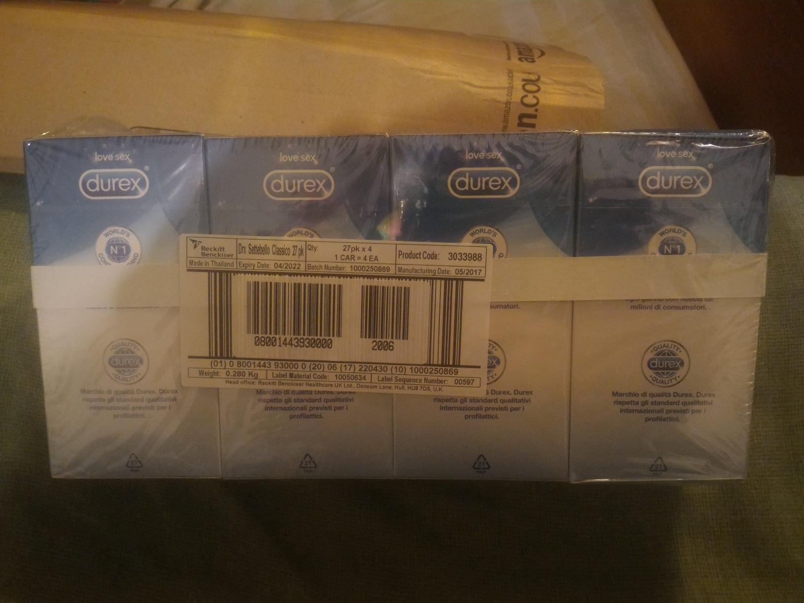 Durex Settebello Classico preservativi lattice 27 pezzi