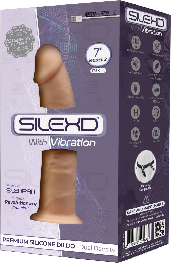 Silexd With Vibration Model 2 dildo vibrante 7" silicone realistico