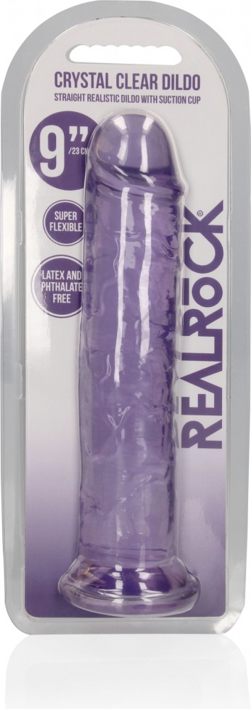 RealRock Straight 9 dildo realistico ventosa viola