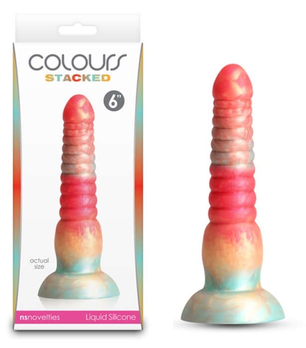 NS Novelties Stacked 6 Inch dildo ventosa silicone