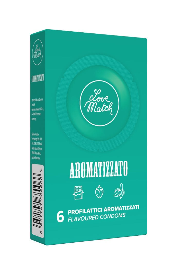 Love Match Aromatizzato preservativi lattice 6 pezzi