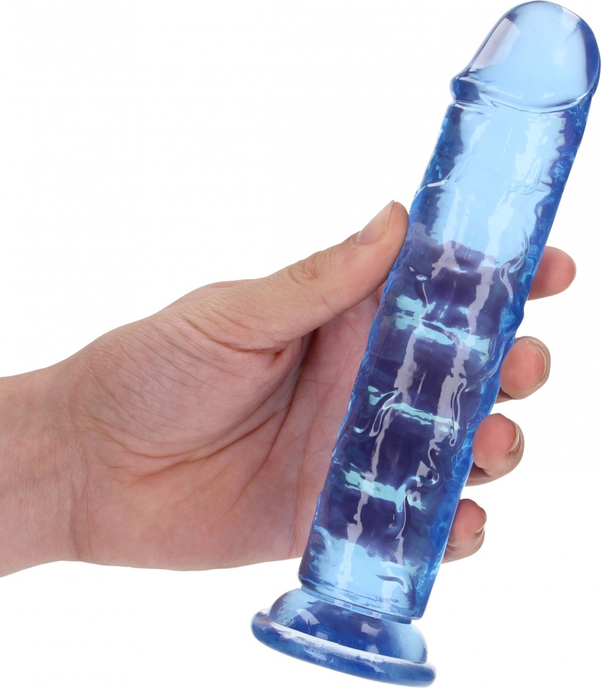 RealRock Straight Suction Cup 7 dildo realistico blu