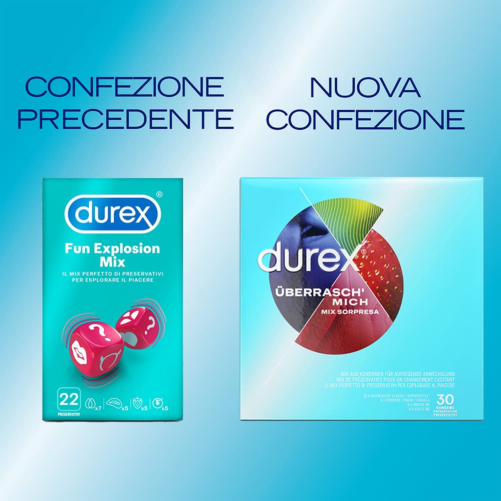 Durex Mix Sorpresa Preservativi Assortiti 30 Pezzi