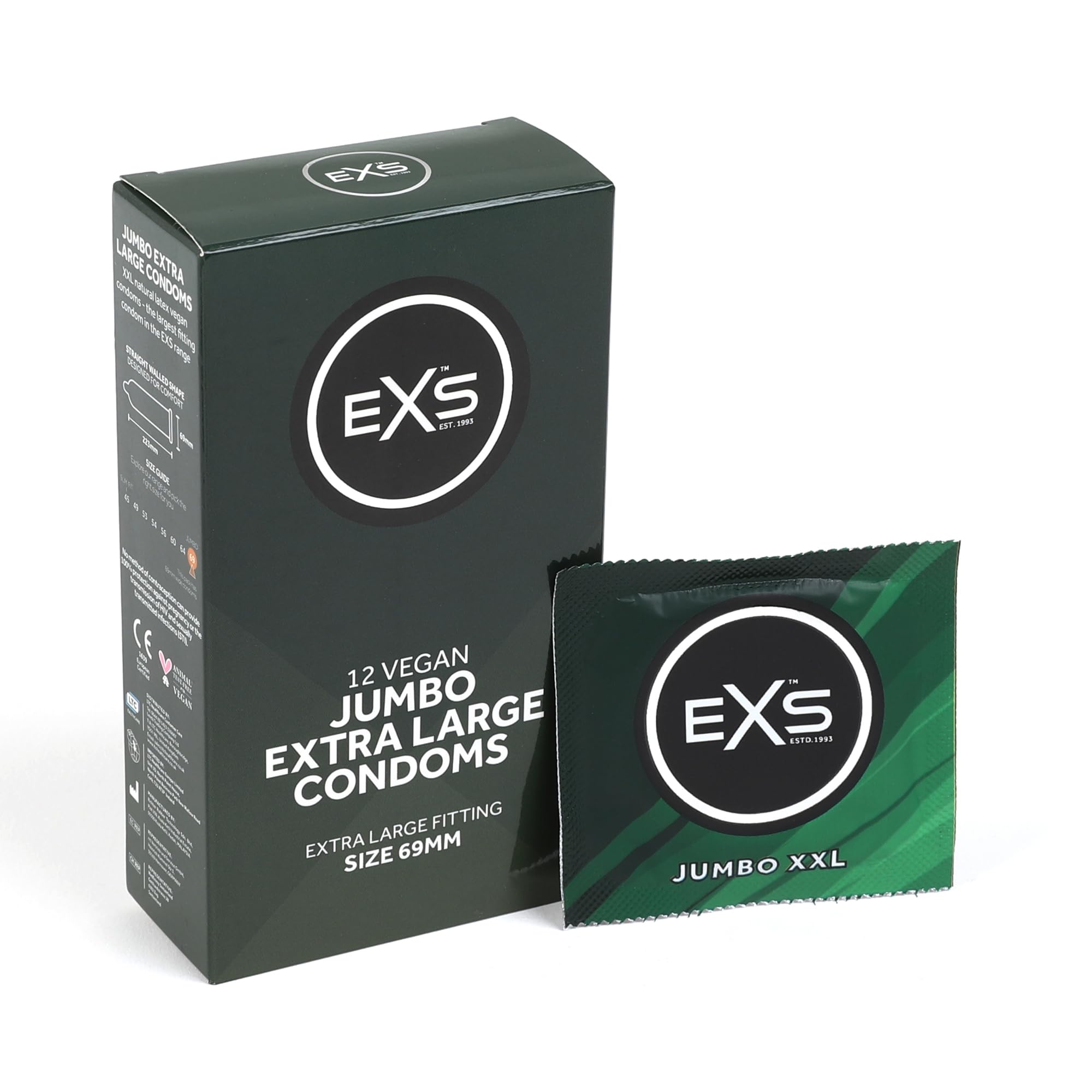 EXS 12EXSJUMBO Preservativi 12 Pezzi XL Larghi