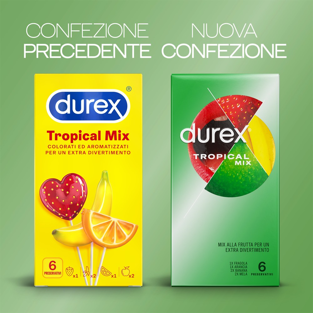 Durex Tropical preservativi aromatizzati 144 pezzi colorati