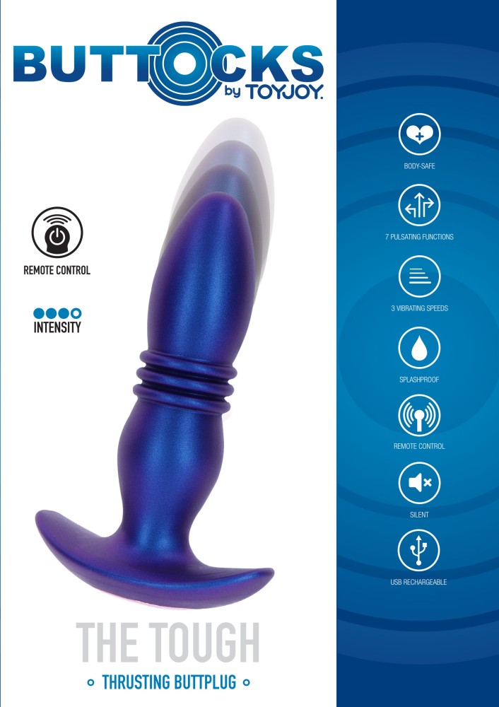 Toyjoy Buttocks The Tough plug anale vibrante blu