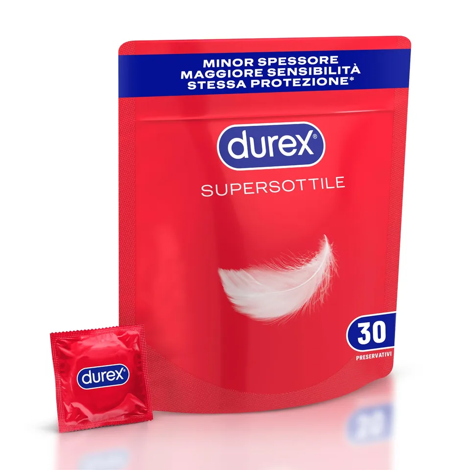Durex SuperSottile preservativi sottili 56 mm 30 pezzi sensibili