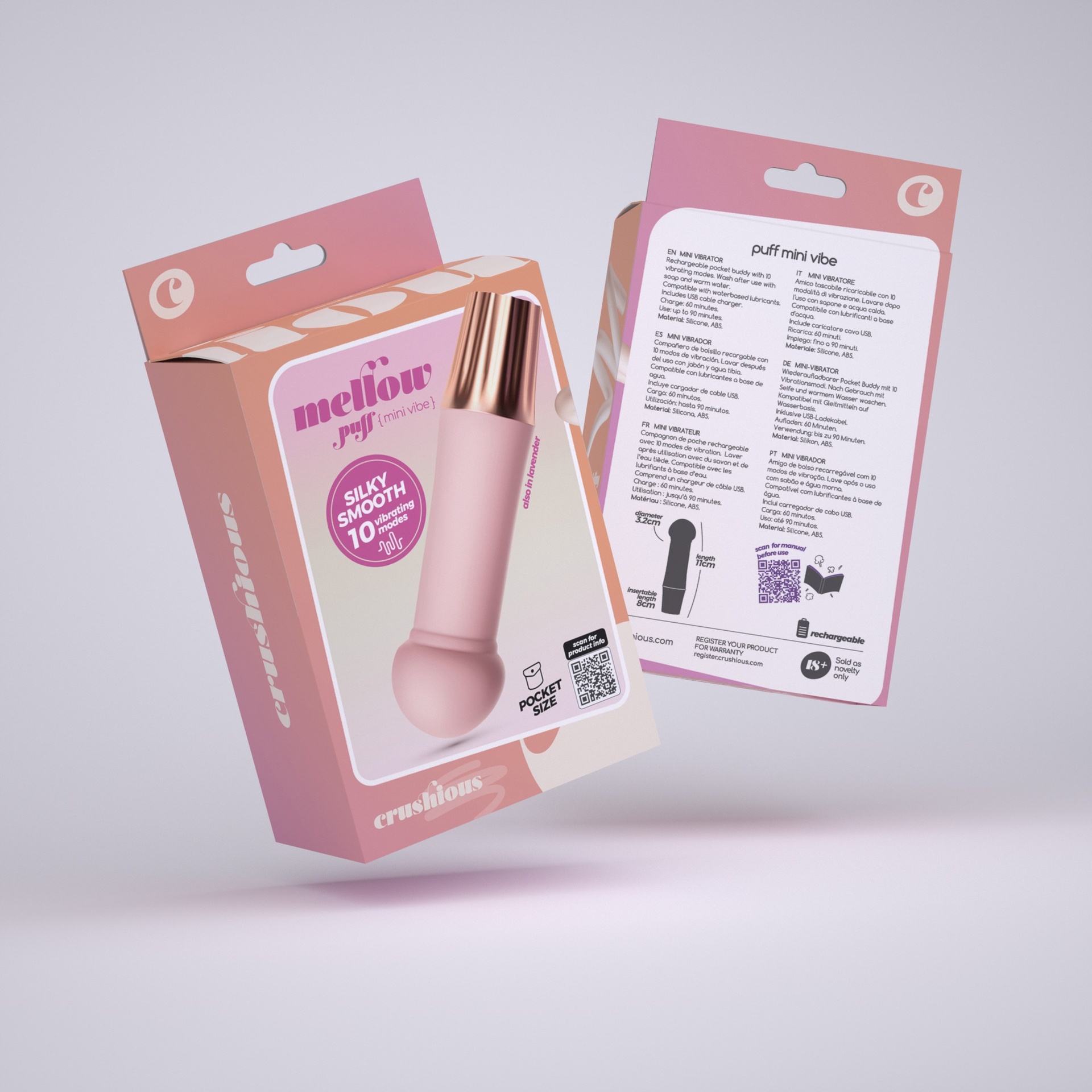 Crushious Mellow Puff mini vibratore 10 modi