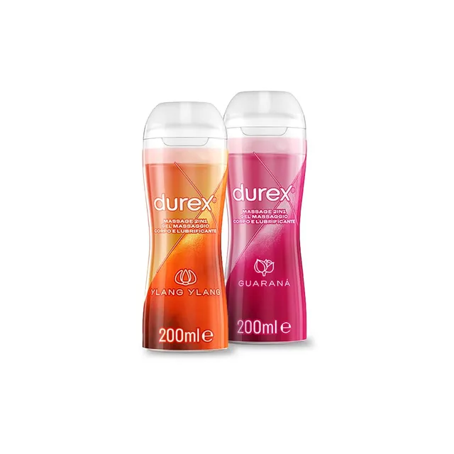 Durex Massage 2in1 lubrificante gel 2x200 ml ylang guaranà