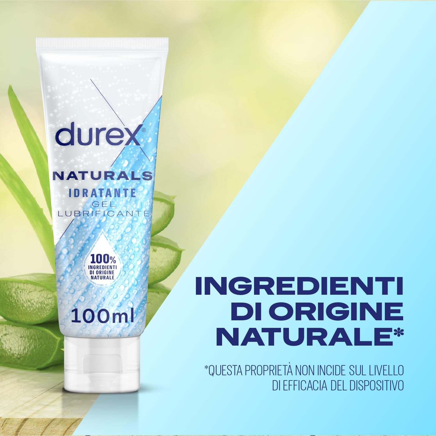 Durex Naturals Idratante gel lubrificante 100 ml acido ialuronico