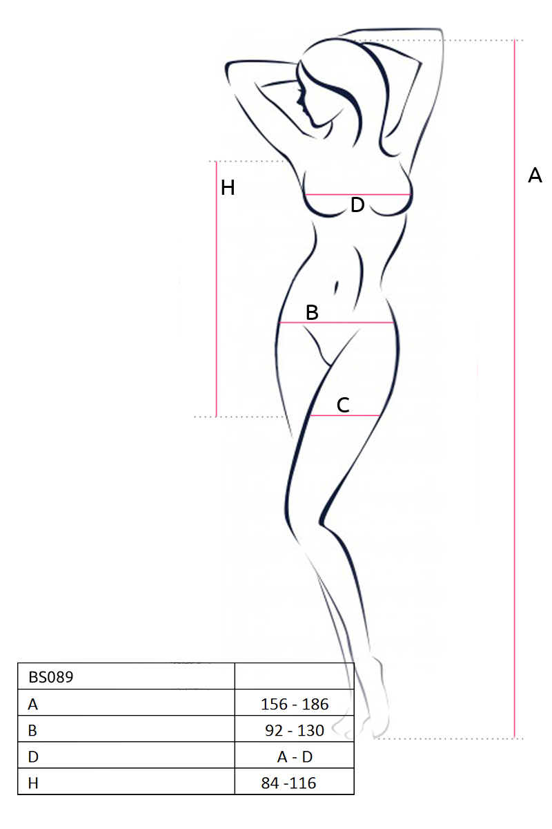 Passion BS089 bodystocking rosso in nylon con aperture