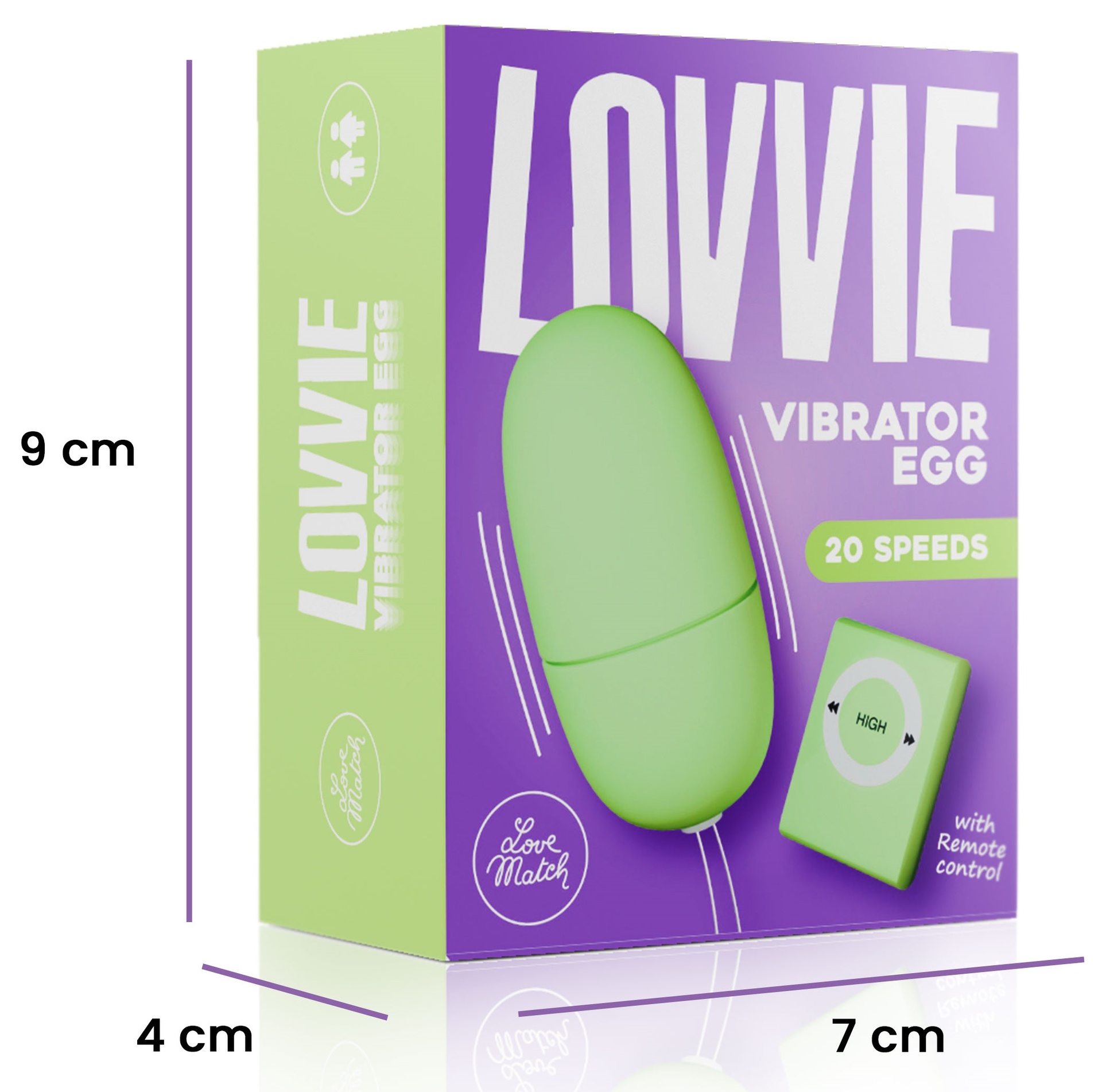 Love Match Lovvie ovetto vibrante mini silicone 20 modi