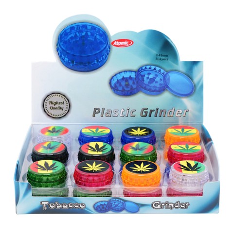 Atomic Grinder tritatabacco plastica 60 mm 3 parti