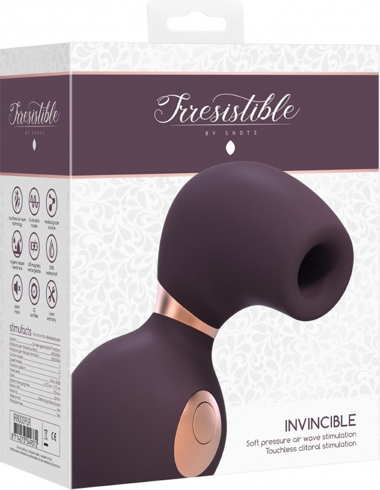 Irresistible Invincible succhiaclitoride nero silicone medicale