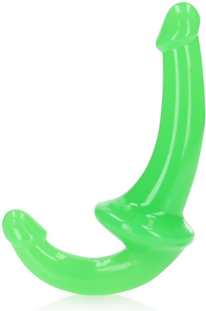 RealRock Strapless Strap-On Glow 6" dildo doppio fosforeo 20 cm