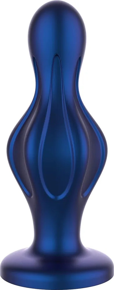 Toyjoy The Batter plug anale blu metallizzato in silicone