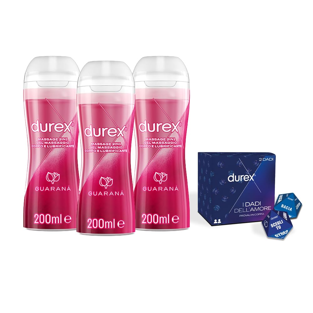 Durex Massage 2in1 Guaranà gel 3x200 ml base acqua