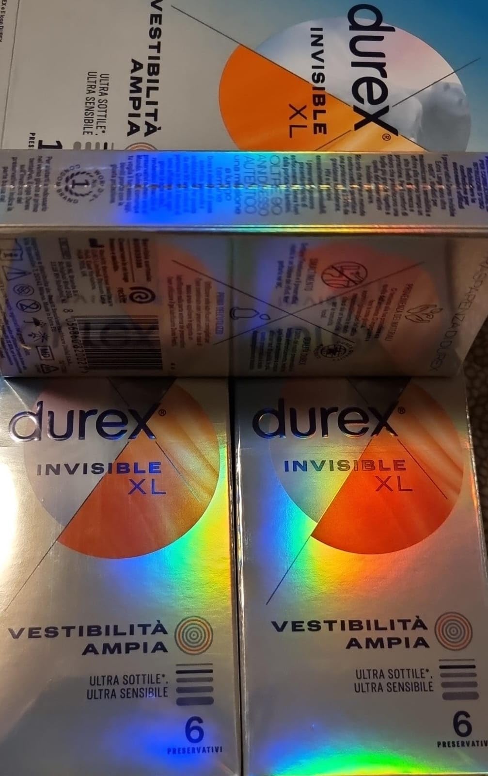 Durex Invisible XL preservativi 18 pezzi misura 60 mm