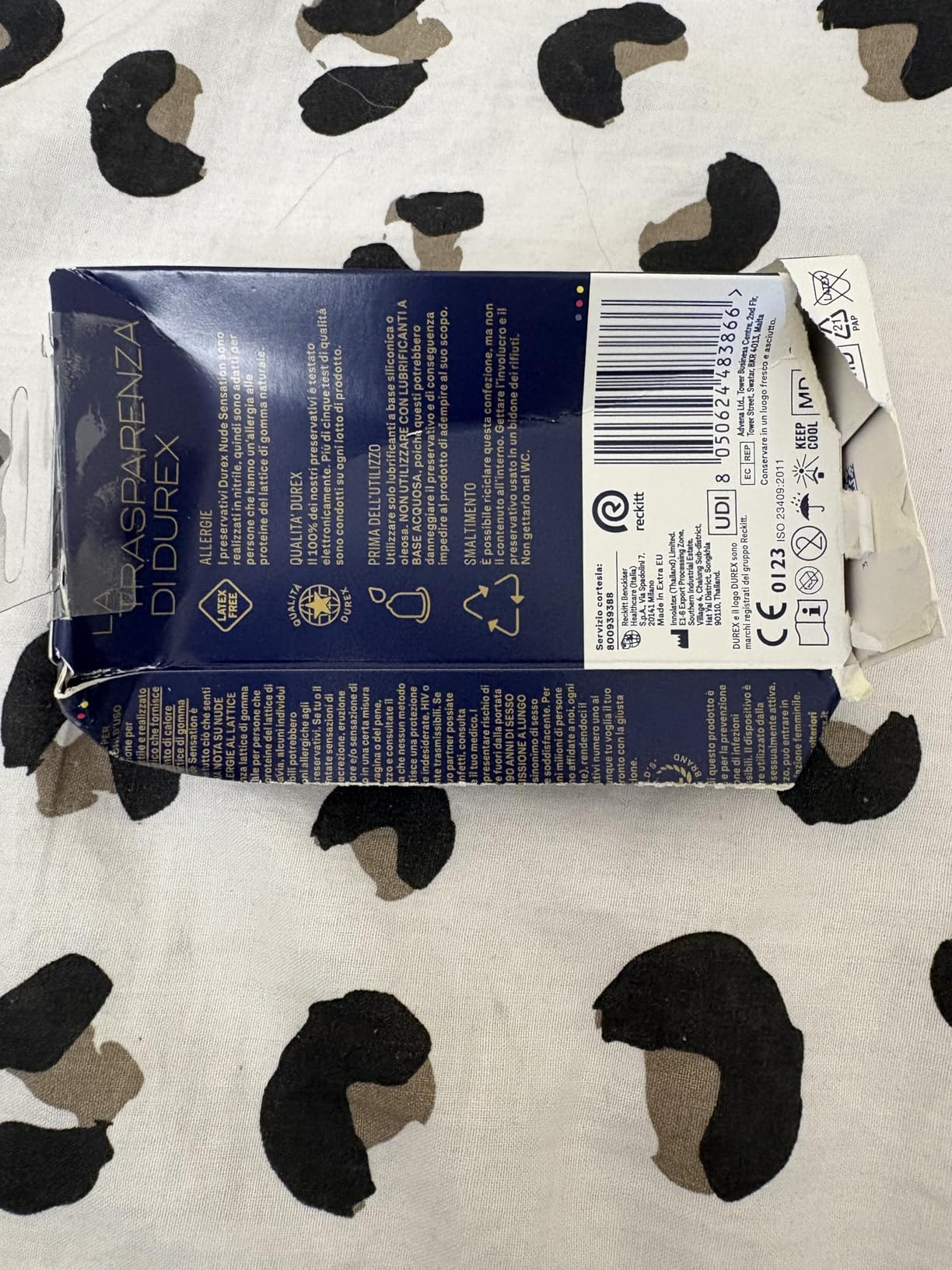 Durex Nude Sensation preservativi nitrile 10 pezzi senza lattice