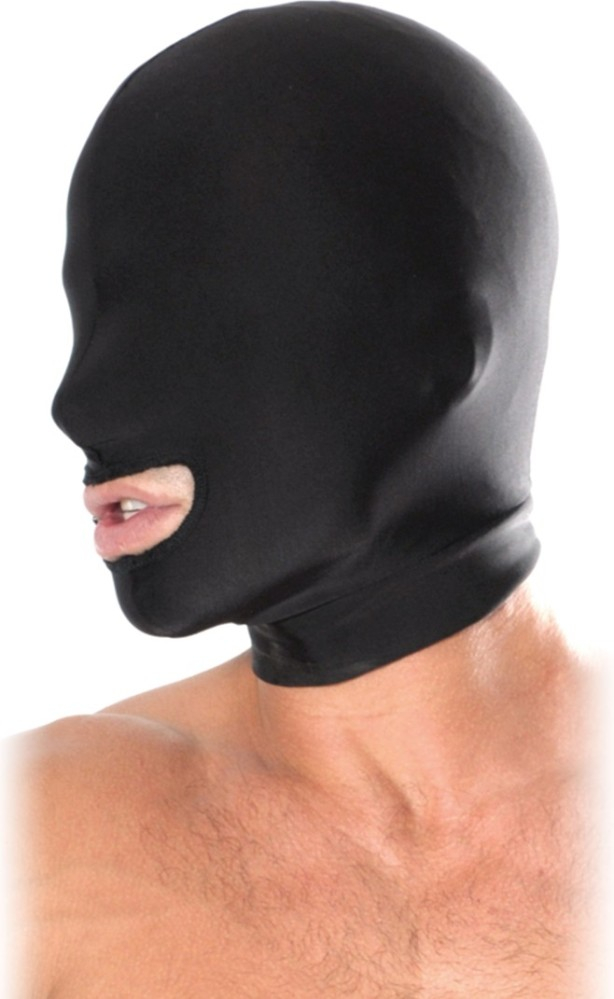 Pipedream Spandex Open Mouth Hood maschera bondage bocca aperta