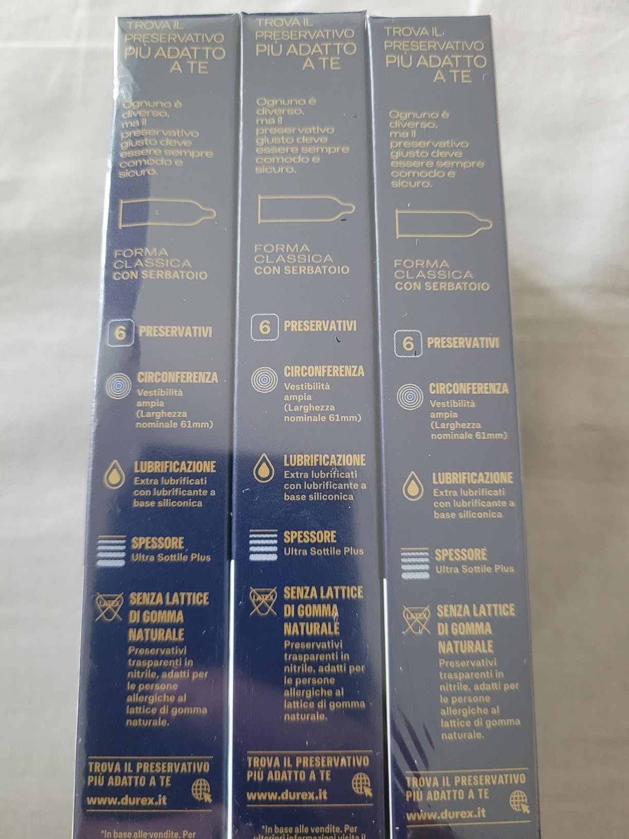 Durex Nude Sensation XL Preservativi 18 Pezzi Senza Lattice