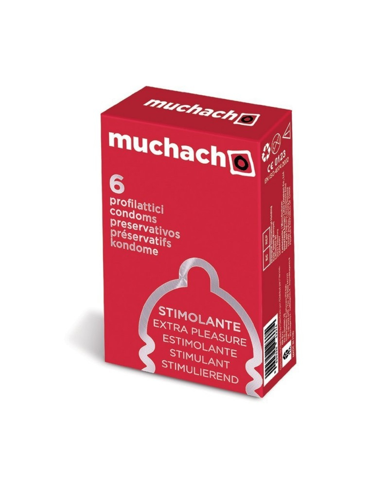 Muchacho Extra Pleasure preservativi stimolanti 6 pezzi