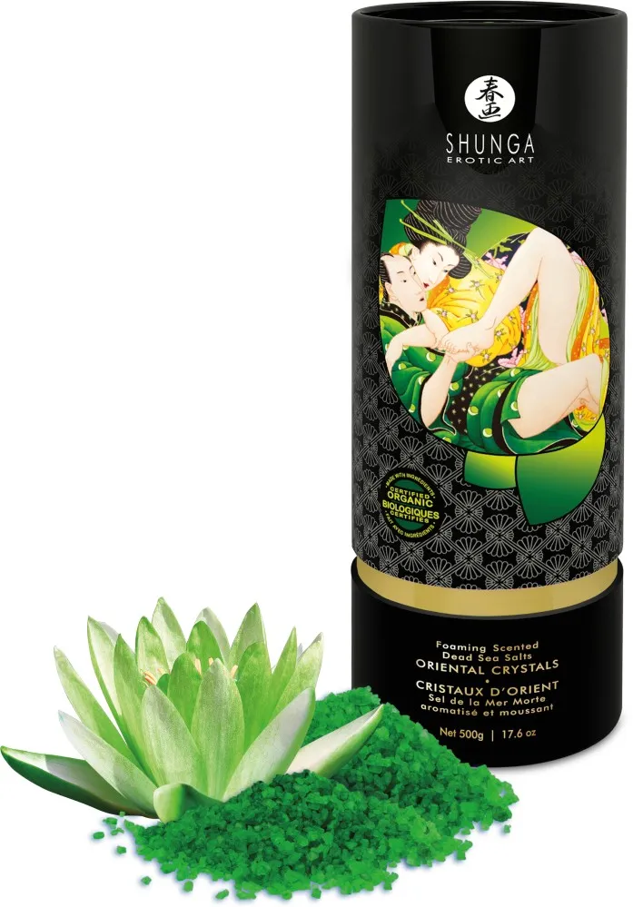 Shunga Oriental Crystals Lotus Flower sali bagno Mar Morto