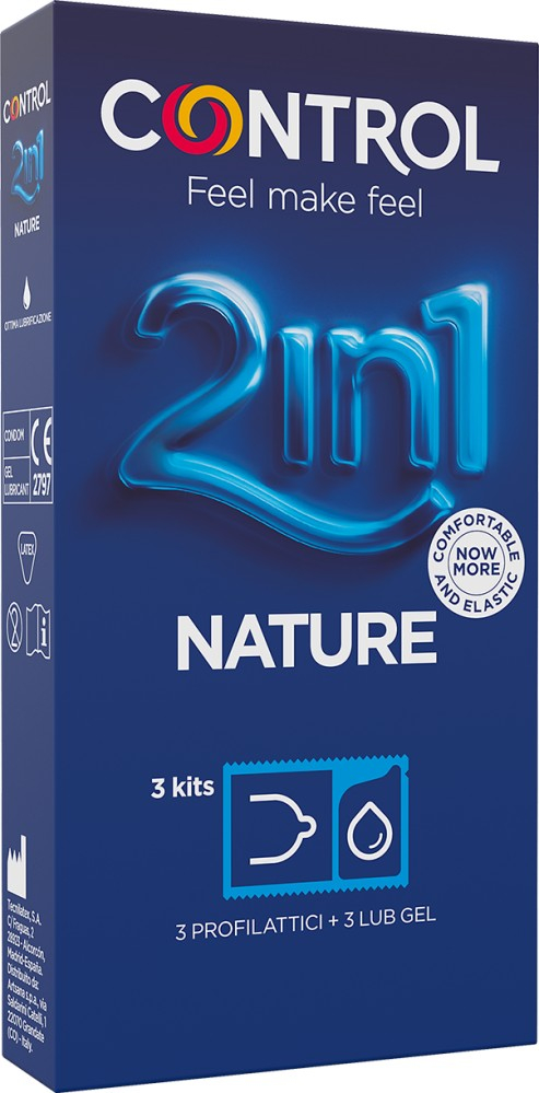 Control 2in1 Nature preservativi + gel lubrificante
